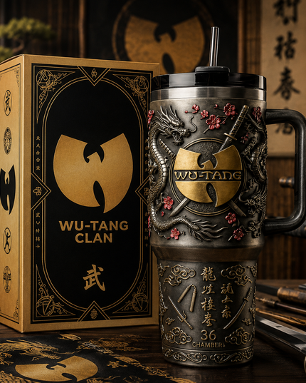 Wu-Tang Clan The Final Chamber 40oz Tumbler – Shaolin Hip Hop Stainless Steel Travel Cup