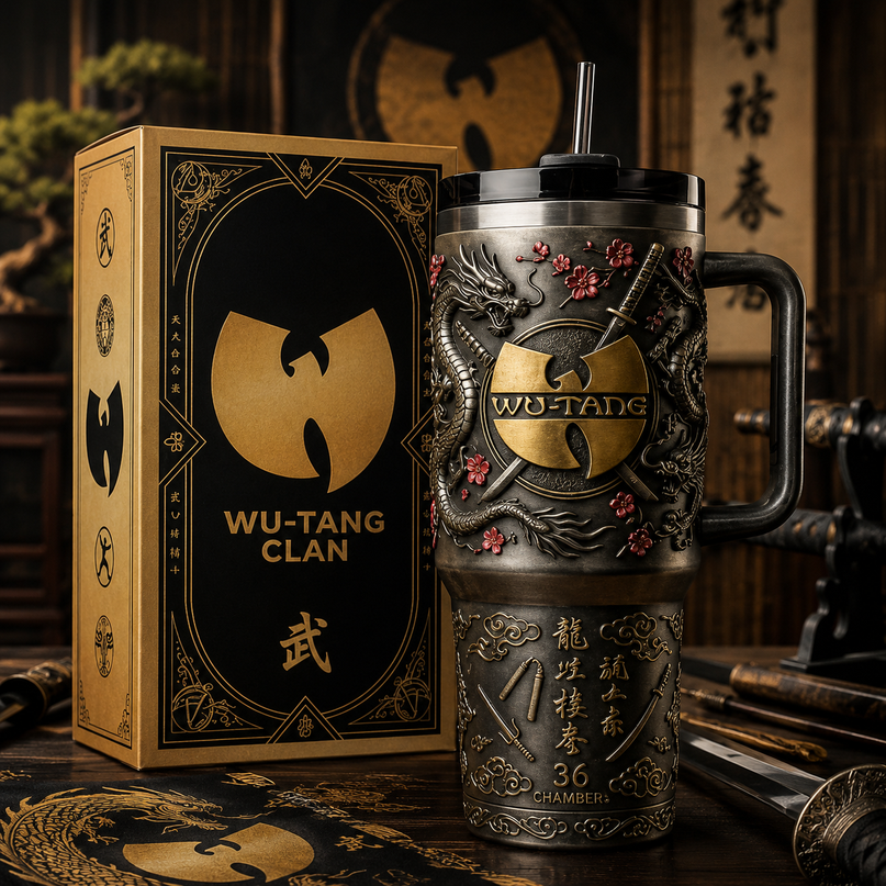 Wu-Tang Clan The Final Chamber 40oz Tumbler – Shaolin Hip Hop Stainless Steel Travel Cup
