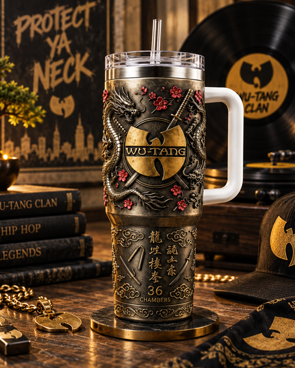 Wu-Tang Clan The Final Chamber 40oz Tumbler – Shaolin Hip Hop Stainless Steel Travel Cup